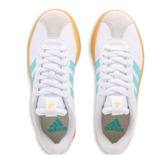 NEW ADIDAS VL Court Base Women's Size 8.5, White/Mint - Picture 6 of 6